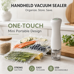 Sellador <span class=keywords><strong>al</strong></span> <span class=keywords><strong>Vacío</strong></span> Portátil Recargable Master, 60kPa de Succión Potente, Máquina Eléctrica Versátil para Sellar Alimentos y Ropa - Product Image 1