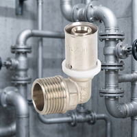 WRAS CSTB AENOR presse raccord en laiton PEX tuyau en aluminium raccord de plomberie profil TH raccord en T égal