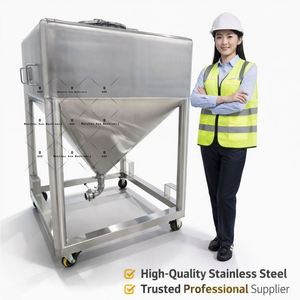 ผู้ผลิตถังเก็บสารเคมีขนาด 1000 ลิตร ถังเก็บผงสแตนเลสทรงสี่เหลี่ยม - Product Image 1