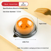 Boîte d'emballage en plastique PET de qualité alimentaire pour pâtisserie au jaune d'oeuf Boîte à cupcake transparente Conteneur Snow Maiden Blister Tray Boxes
