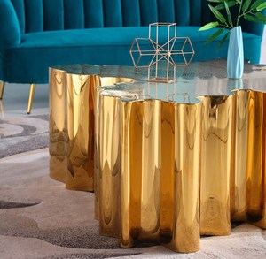 <span class=keywords><strong>Table</strong></span> basse en acier inoxydable doré de luxe, design unique et moderne, racine d'arbre, <span class=keywords><strong>souche</strong></span>, pour le salon - Product Image 3