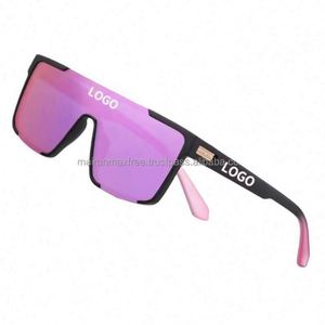Custom Wholesale Tr90 <b>Frame</b> High Quality Fashion Tac Lens Side Shield Safety Polarized UV400 Square Full <b>Frame</b> Sunglasses Blue - Product Image 1
