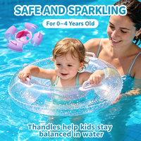 JW-CQ25 Bouée de natation gonflable scintillante pour enfants de 0 à 4 ans, en PVC imperméable, flotteur de piscine