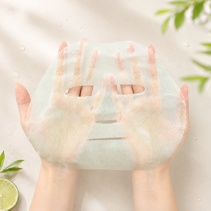 <span class=keywords><strong>Masque</strong></span> facial <span class=keywords><strong>en</strong></span> <span class=keywords><strong>tissu</strong></span> de fibres végétales colorées biodégradables Y319 Green Lemon, enrichi <span class=keywords><strong>en</strong></span> vitamines, antioxydant et blanchissant, pour le <span class=keywords><strong>soin</strong></span> de la peau. - Product Image 1