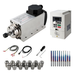 Motor de Husillo CNC Refrigerado por Aire Zhong Hua Jiang 110V/220V Cuadrado ER16 1.5KW con Kit VFD para Máquina de Grabado CNC - Product Image 1