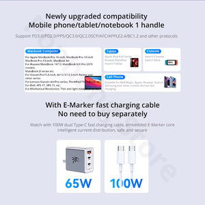 <span class=keywords><strong>Cargador</strong></span> Red Magic DAO GaN de <span class=keywords><strong>65W</strong></span> con Enchufe US de Carga Súper Rápida 2C1A para Nubia Z60 Ultra, iPhone 15 Pro Max, Xiaomi, <span class=keywords><strong>Huawei</strong></span> - Product Image 5