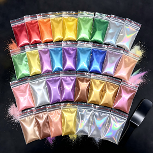 Poudre de pigment nacré effet mica et <span class=keywords><strong>peinture</strong></span> métallique à changement de couleur, virale sur TikTok, idéale pour les modèles de voitures et les casques - Product Image 4