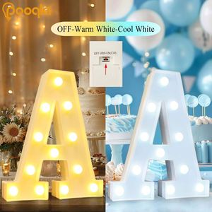ไฟตัวอักษร LED แบบมาร์กี สีขาวโทนอุ่นและโทนเย็น สำหรับตกแต่งงานแต่งงาน บาร์ ไฟกลางคืน งานวันเกิด - Product Image 2