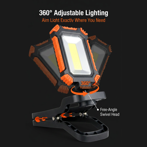 DREAMS'LIGHT 500lm 5W COB <span class=keywords><strong>Lampe</strong></span> <span class=keywords><strong>de</strong></span> travail rechargeable avec clip 360° °   <span class=keywords><strong>Lampe</strong></span> d'inspection LED portable et pliable pour réparation automobile - Product Image 3