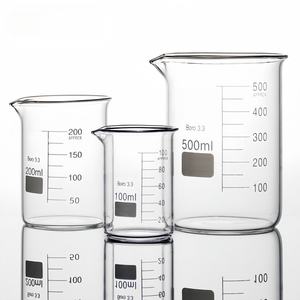 Messbecher mit hohem Boro silikat gehalt <span class=keywords><strong>50ml</strong></span> 250ml 500ml 1000ml hitze beständiges Messglas mit niedriger Form - Product Image 3