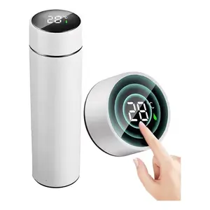 Thermos intelligent avec affichage de la température LCD, en acier inoxydable, isolation thermique 24 heures, design minimaliste, prêt pour les voyages, S - Product Image 3