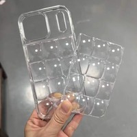 Nouvelle coque arrière amovible DIY 3D effet glaçon transparente pour iPhone 17 16 15 14 Pro Max et Samsung S26