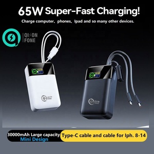 Cargador Portátil Todo en Uno con Cables Dobles Integrados, 65W PD, 30000mAh de Alta Capacidad, Mini Pantalla TFT, Seguro para Viajes en Avión (TSA) - Product Image 6