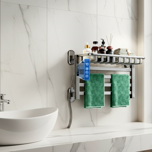 Sèche-serviettes électrique en aluminium pour salle de bain - Product Image 1
