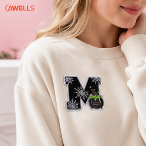 Parche <span class=keywords><strong>Bordado</strong></span> Personalizado con la Letra M <span class=keywords><strong>de</strong></span> AWELLS, Insignia con Logotipo <span class=keywords><strong>de</strong></span> Telaraña Espeluznante <span class=keywords><strong>de</strong></span> Halloween para Ropa y Accesorios <span class=keywords><strong>de</strong></span> Bolsos - Product Image 2