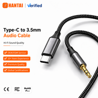 Câble audio USB-C vers 3,5 mm mâle en nylon tressé avec charge rapide pour écouteurs, stéréo domestique et automobile