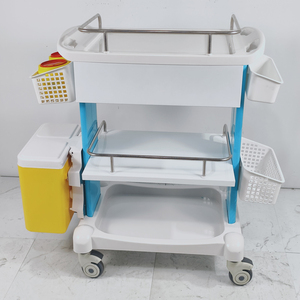 BT-CY004 bon marché hôpital ABS chariot clinique en <span class=keywords><strong>plastique</strong></span> chariot de soins infirmiers médicaux chariots à médicaments avec <span class=keywords><strong>tiroir</strong></span> seau prix - Product Image 3