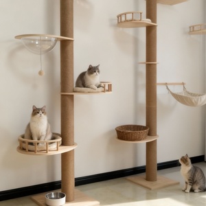 Desain unik mewah rumah kayu menara menggaruk tiang kucing pohon hutan kucing Pohon Menara - Product Image 6