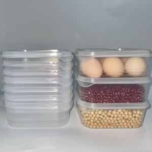 <b>Food</b> <b>Storage</b> <b>Containers</b> Rectangle <b>Stackable</b> Airtight Freshness Preservation Fridge Use Clip On Lid - Product Image 3