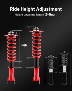 Amortisseurs GO Racing compatibles avec Dodge Charger/Challenger RWD 2011-2022 Chrysler <span class=keywords><strong>300</strong></span> 2011-2023, kit de réduction de hauteur réglable - Product Image 2