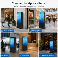 Señalización Digital para Exteriores con Soporte de Pie y Recubrimiento AkzoNobel, CMS Remoto para Centros Comerciales