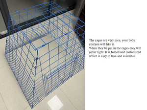 <span class=keywords><strong>Cage</strong></span> <span class=keywords><strong>à</strong></span> poulets en fil métallique pliable, <span class=keywords><strong>cage</strong></span> d'animal en acier, plusieurs tailles disponibles, 60*90*110cm, vente chaude - Product Image 3