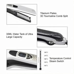 <span class=keywords><strong>Plancha</strong></span> de <span class=keywords><strong>Vapor</strong></span> Profesional EFA S005 con Pantalla LCD, Tanque de Agua, 5 Ajustes de Calor, Iones Negativos - Product Image 2