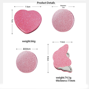 Nhỏ gọn có thể gập lại Mini tay gương xách tay vuông mỹ phẩm với <span class=keywords><strong>PVC</strong></span> khung một mặt túi gương - Product Image 6