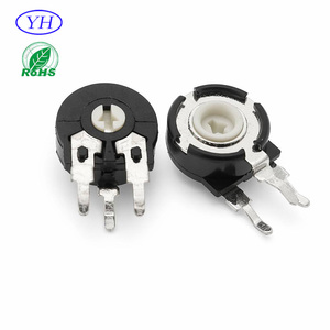 Potenciómetro trimmer de resistencia variable rotativa Piher PT10 CA9 con película de carbono, 3 pines, 10 mm, ajuste superior, terminal de PC de 3 pines, 100k - Product Image 2