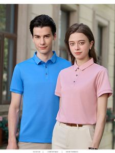 Custom Made High Quality Short Sleeved Polo Shirts Embroidered Logo Soft Business <b>T</b>-Shirts - Product Image 4