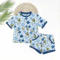 Vêtements de nuit pour enfants en coton biologique 100% Puresun, robe de nuit en viscose de bambou pour filles, imprimé floral, pyjamas personnalisés pour filles