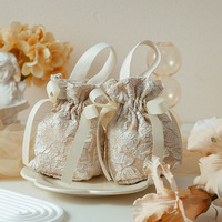 Sac Cadeau de Noël pour Bijoux, Bonbons et Dragées à Cordon, Sacs Décoratifs pour Maison, Fêtes, DIY et Mariages