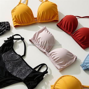 OEM nuovissimi costumi da bagno stampa popolare BIKINI set 3 pezzi di personalizzazione vari stile TOP BIKINI in basso tessuto ad asciugatura rapida - Product Image 4