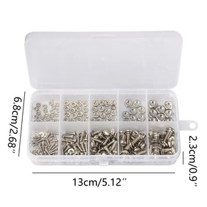 Stainless Steel Screw <b>Set</b> 320pcs Phillips Pan Head Screws Nuts Washers Kit For DIY Repair Tools - Product Image 1