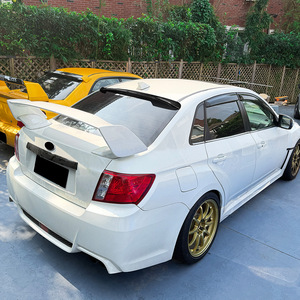 Subaru Impreza WRX STI Sedan 2008-2014 Rear Spoiler <b>Wing</b> Shaped ABS Piano <b>Black</b> Carbon Fiber Texture - Product Image 2