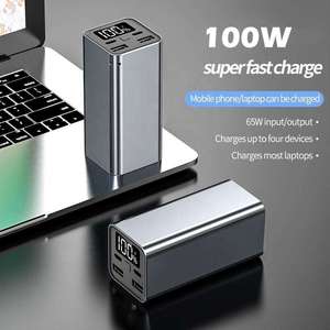 พาวเวอร์แบงค์แบบพกพาขนาดบางพิเศษ เทคโนโลยี GaN กำลังไฟสูง 100W พร้อมหน้าจอดิจิตอล ความจุ 20000mAh/30000mAh รองรับการชาร์จเร็ว - Product Image 1