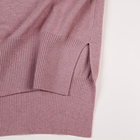Manteau en tricot de luxe Tyan pour l'automne, avec poignets en fourrure véritable, coupe ample, vente en gros, couleur unie personnalisée, pull en laine mérinos pour femmes