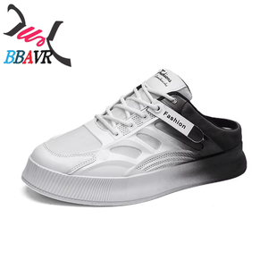 Zapatos Casuales de Hombre Primavera-Verano 2025, Pantuflas Modernas de Media Caña, con Forro de Malla, Diseño Simple en PU, Estilo Versátil - Product Image 5