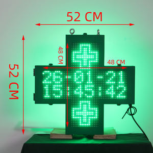 שלט בית מרקחת חדש, זול יותר, לתכנות חיצוני, מסוג <span class=keywords><strong>SMD</strong></span> <span class=keywords><strong>LED</strong></span>, 48 ס\"מ, מיני, בצבע ירוק מלא, עם צלב - Product Image 5