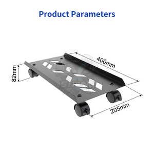Gaming <strong>PC</strong> <strong>Tower</strong> Holder Steel <strong>Stand</strong> with 360 Rotating Brake Wheels Stock - Product Image 3