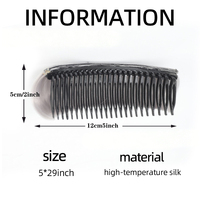 Fujia Coussin de volume capillaire invisible à insérer, en fibre synthétique, couleur unie, pour chignon et volume frontal, pour femme, moderne, volume crânien de 5 pouces
