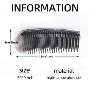 Fujia Coussin de volume capillaire invisible en fibres synthétiques, avec peigne intégré, pour <span class=keywords><strong>chignon</strong></span> et volume frontal, pour femmes, moderne, volume crânien de 5 pouces - Product Image 3