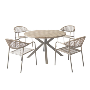 Ensemble de conversation moderne en <span class=keywords><strong>rotin</strong></span> pour patio avec table basse, mobilier de jardin, ensemble de salle à manger rond en osier pour extérieur, ensemble bistro de jardin - Product Image 6