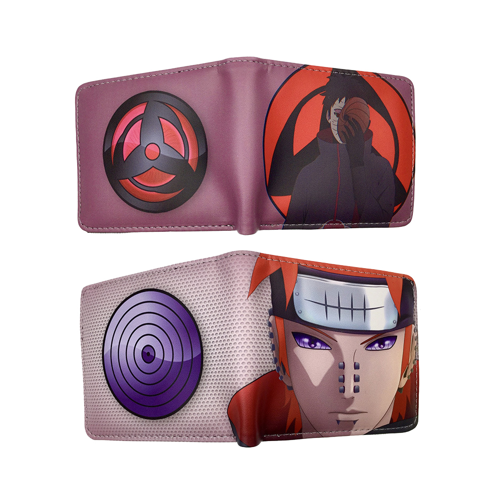 40 Design Anime Uzumaki Ninja Short Wallet PU Leather Student Wallets Japanese Animation Card Holder Purse with Zipper Bag