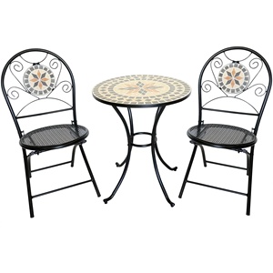 Bistro tavolo e sedia mattonelle di <span class=keywords><strong>mosaico</strong></span> bistro tavolo mobili da giardino <span class=keywords><strong>mosaico</strong></span> tavolo e sedia - Product Image 2