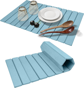 Extra grande 28 "Lx16" W plegable ecológico absorbente autosecado tierra <span class=keywords><strong>de</strong></span> diatomeas estera secador <span class=keywords><strong>de</strong></span> lavado <span class=keywords><strong>de</strong></span> platos - Product Image 1