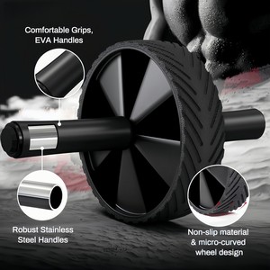 Manufacturer Wholesale ABS <b>Plastic</b> Indoor Home Use Sports Multi-Functional Eco-friendly Abdominal <b>Wheel</b> Unisex Small Silent - Product Image 5