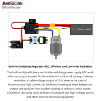 Radiolink Factory Contrôleur de vitesse ESC étanche à balais COOL 9030 90A avec connecteur XT60 pour bateaux, voitures, chars et crawlers RC