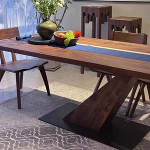 Table <span class=keywords><strong>à</strong></span> manger carrée en chêne massif de style moderne avec un design élégant, écologique, pour <span class=keywords><strong>la</strong></span> maison, l'appartement, l'<span class=keywords><strong>hôtel</strong></span> et <span class=keywords><strong>la</strong></span> restauration - Product Image 2