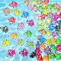 50 Breloques en Résine Mignonnes Poissons Tropicaux pour Ongles, Accessoires Ongles Créatures Marines, Décoration Ongles Poisson-Pie Couleur pour Manucure